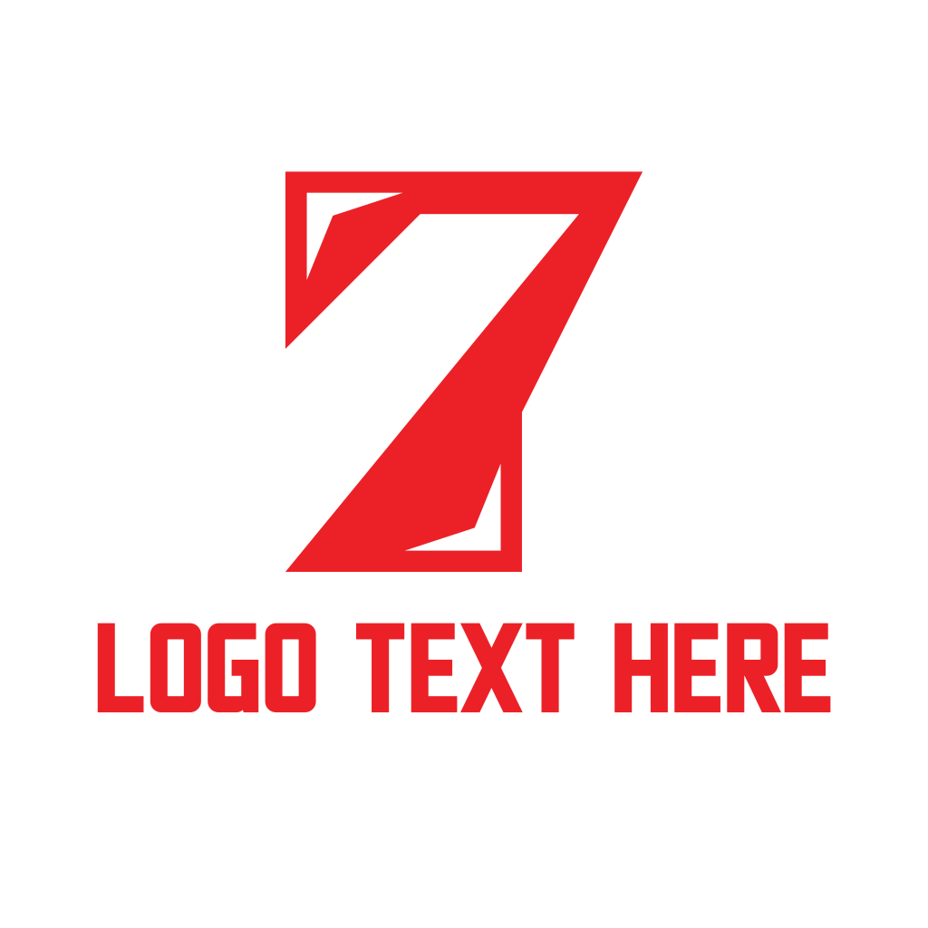 Red Number 7 Logo | BrandCrowd Logo Maker | BrandCrowd