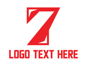 Red And White - Red Number 7 logo design