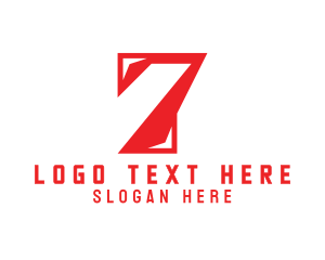 Number 7 - Generic Modern Tech Number 7 logo design