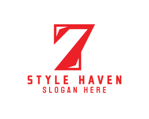 Team - Generic Modern Tech Number 7 logo design