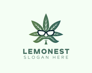 Marijuana Sunglasses Leaf Logo