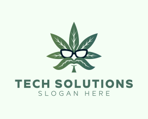 Marijuana Sunglasses Leaf Logo