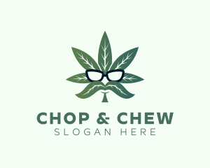 Plantation - Marijuana Sunglasses Leaf logo design