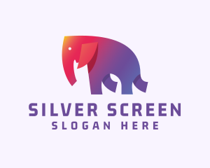 Gradient Elephant Animal Logo