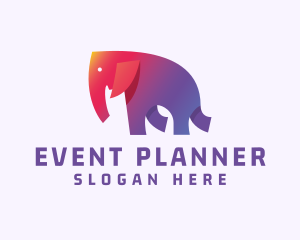 Zoo - Gradient Elephant Animal logo design