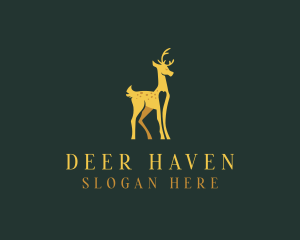 Deer Animal Wildlife logo design