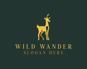 Deer Animal Wildlife logo design