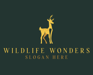 Deer Animal Wildlife logo design