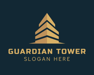 Gold Tower Real Estate logo design