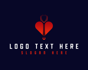 First Aid - Medical Stethoscope Heart logo design