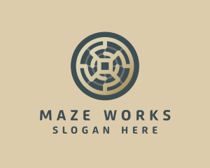 Maze - Yoga Chakra Maze logo design