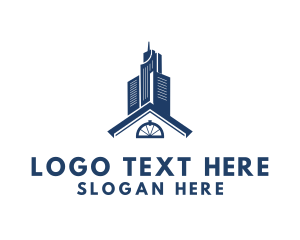 Roofing - Apartment Building Property logo design