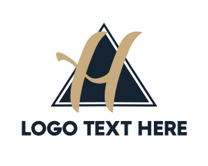 Inn - Triangle Script H logo design