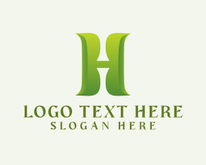 Letter H - Eco Gardening Business logo design