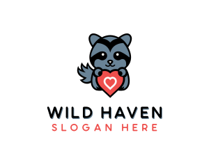 Zoo - Raccoon Heart Zoo logo design