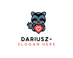 Heart - Raccoon Heart Zoo logo design