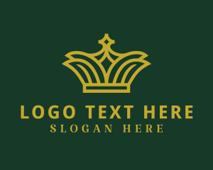 Expensive - Golden Cross Crown logo design