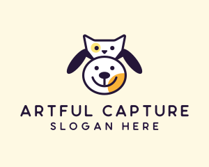 Pet Groom - Dog Cat Pet Veterinary logo design