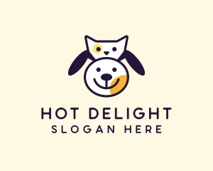 Dog Cat Pet Veterinary logo design