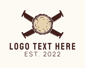Organic - Lumber Jack Wood Saw logo design