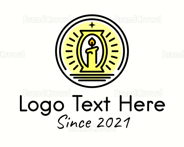 Religious Candle Light Logo