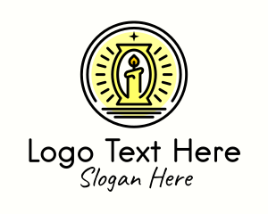 Religious Candle Light  Logo