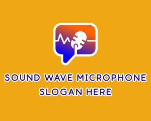 Microphone - Microphone Chat Media logo design