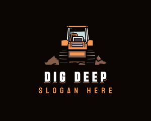 Industrial Quarry Excavator logo design