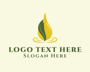 Yellow - Nature Oil Drop logo design