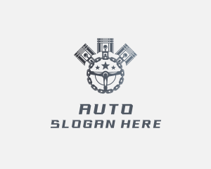 Piston Automotive Mechanic logo design