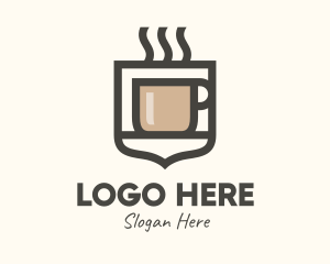 Hot Coffee Shield Logo