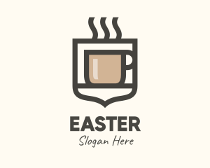 Aroma - Hot Coffee Shield logo design