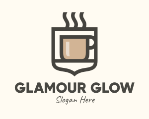 Mocha - Hot Coffee Shield logo design