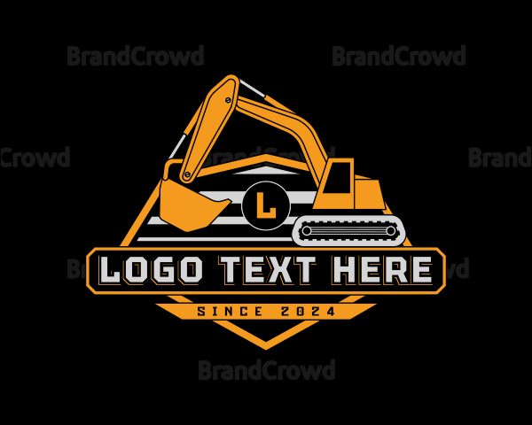 Excavator Industrial Digger Logo