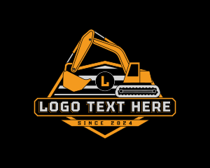 Excavator Industrial Digger Logo