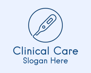 Clinic Health Thermometer logo design