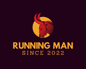 Meat - Raging Bison Hunter logo design