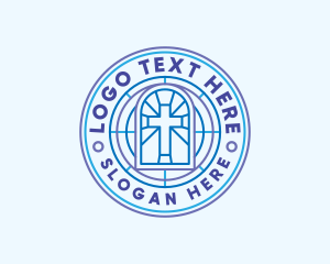 Catholic - Christian Chapel Cross logo design