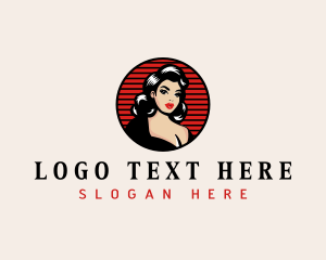 Lady - Retro Pinup Fashion logo design