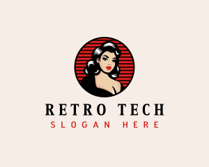 Retro Pinup Fashion logo design