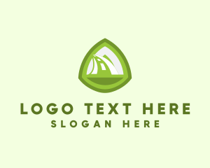 Road Trip - Green Road Letter A logo design