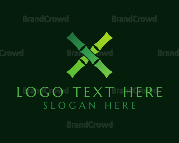 Organic Bamboo Letter X Logo