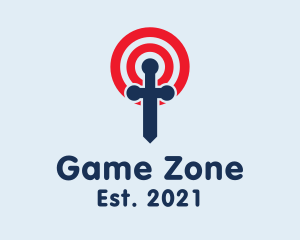 Dagger Target Game  logo design