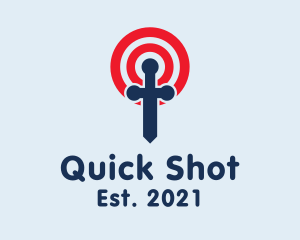 Shot - Dagger Target Game logo design