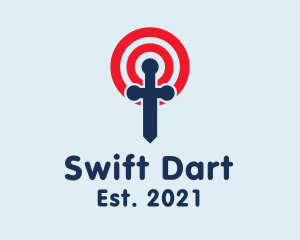Dart - Dagger Target Game logo design