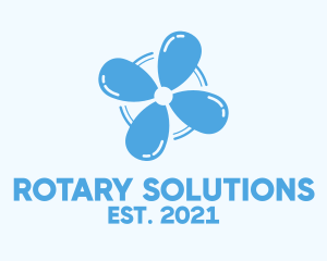 Rotary - Blue Bubble Fan logo design