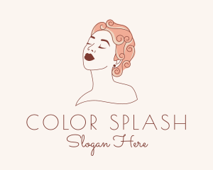 Dye - Curly Woman Hairstylist logo design