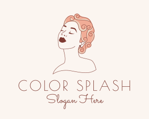 Curly Woman Hairstylist logo design