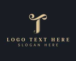 Retro - Stylish Brand Letter T logo design