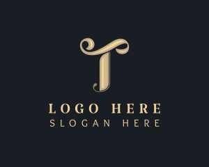 Barber - Stylish Brand Letter T logo design